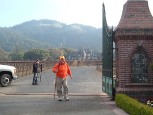 Rick Hammersley poses in front of a Sonoma Valley winery.