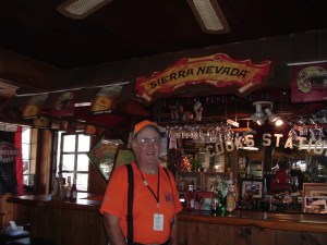 Rick after enjoying a big bowl of chili at Cook's Station, CA