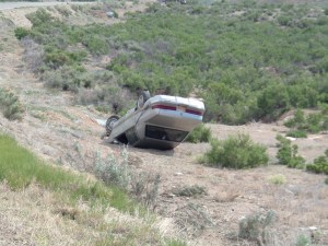 Overturned Car in Utah