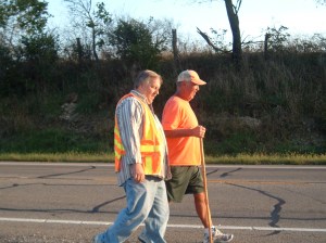 Rick Hammersley Walking with Mike Altoff